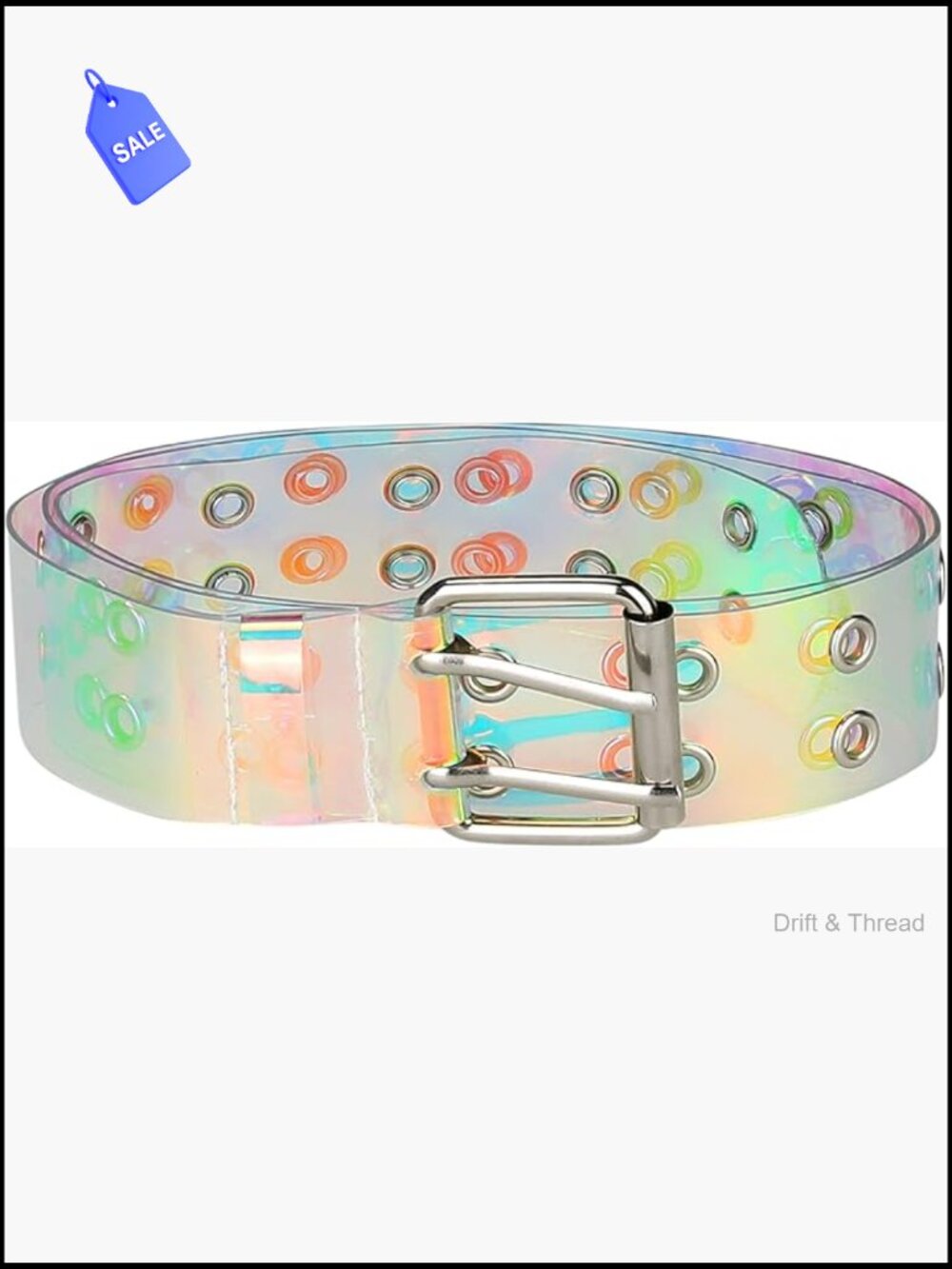 Clear Transparent Waist Belt with Metal Pin Buckle for Jeans Dresses Plus Size